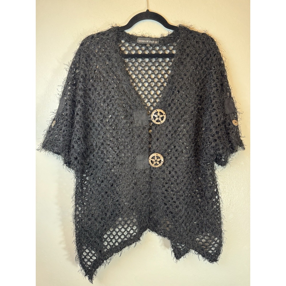 Mirror Image Eyelash Fairy grunge goblincore artsy SS Sweater Size‎ 1X